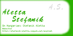 aletta stefanik business card